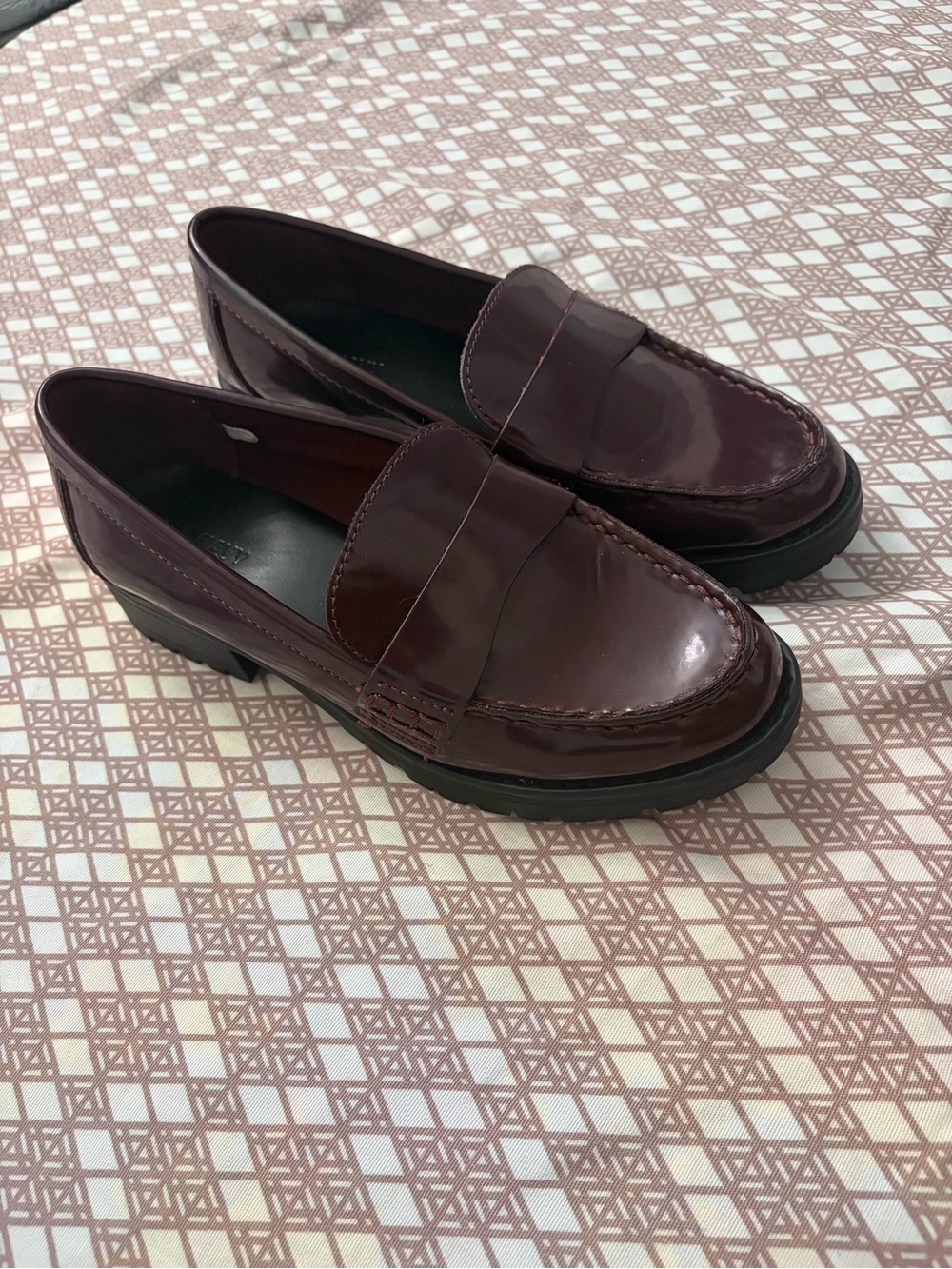 Burgundy Penny Loafers - Classic Dress Slip-Ons